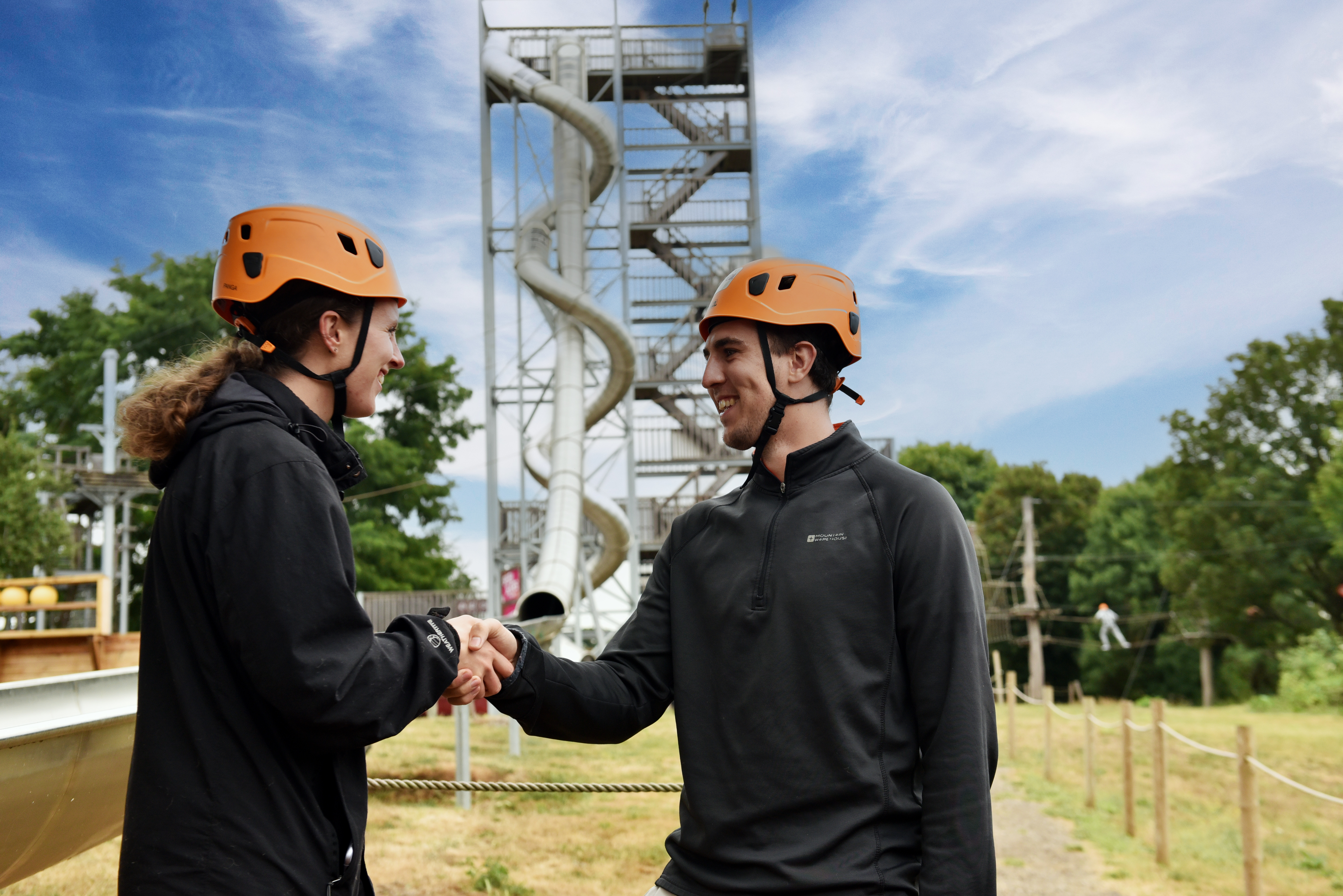 Corporate Handshake Tower